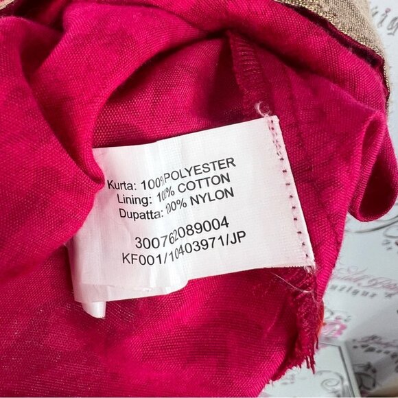 Ulsa kids dress sequins beaded Elegant Red and Gold Kids Dress - Picture 7 of 9